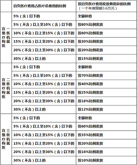 惠州市大病慈善医疗救助数额表参考